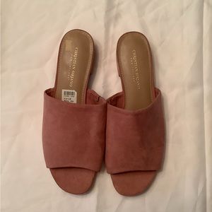Christian Siriano Pink Suede Flats